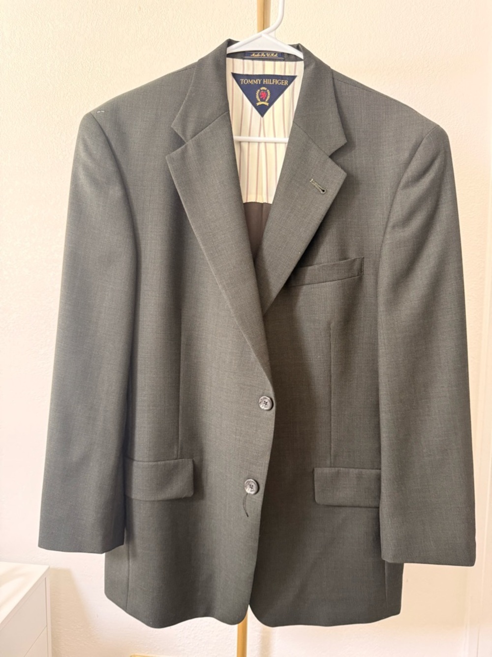 Tommy Hilfiger Blazer 40S Gray Sport Coat Tailored Dillard’s Classic Mens Jacket